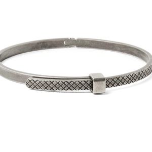 Intrecciato oxidized sterling silver bracelet